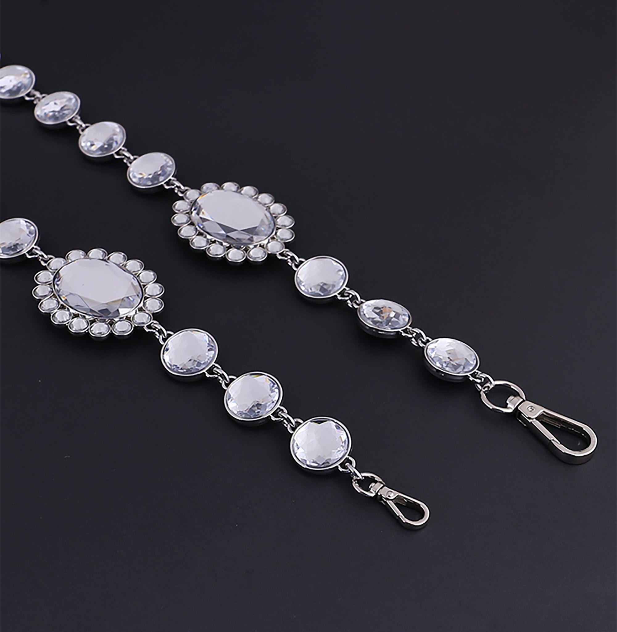 Rhinestone Chain Crossbody Bag with Diamond Chain, Gemstone Bag Strap, Crystal Bag Chain Accessories