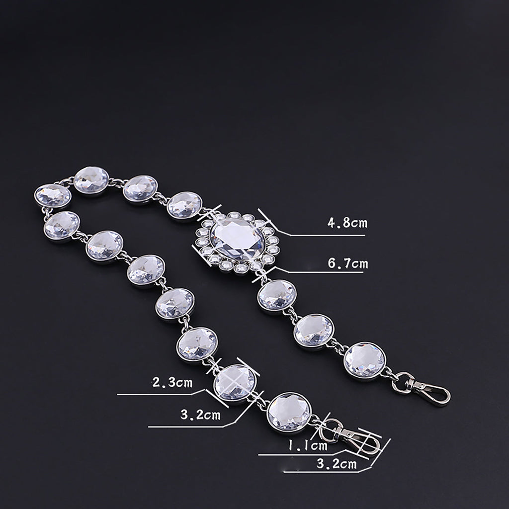 Rhinestone Chain Crossbody Bag with Diamond Chain, Gemstone Bag Strap, Crystal Bag Chain Accessories