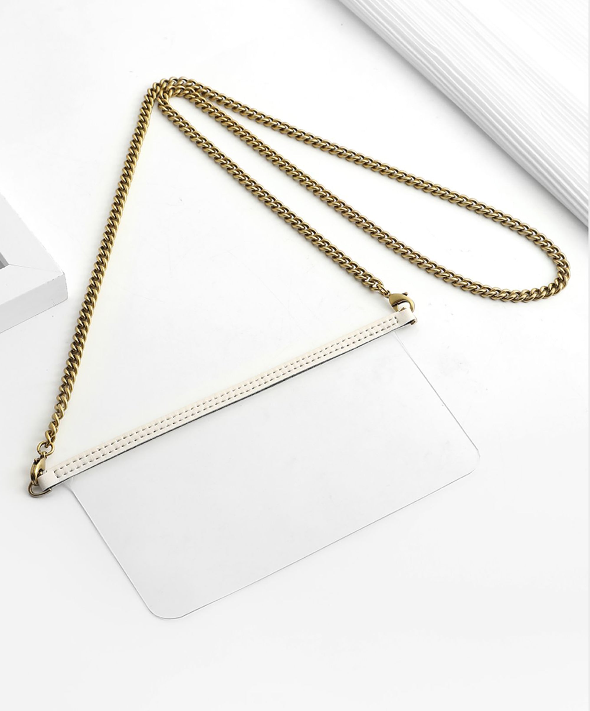 Handmade Metal Chain Strap with Clear Liner for Long Wallet – Customizable Purse Accessory for Wallet Transformation