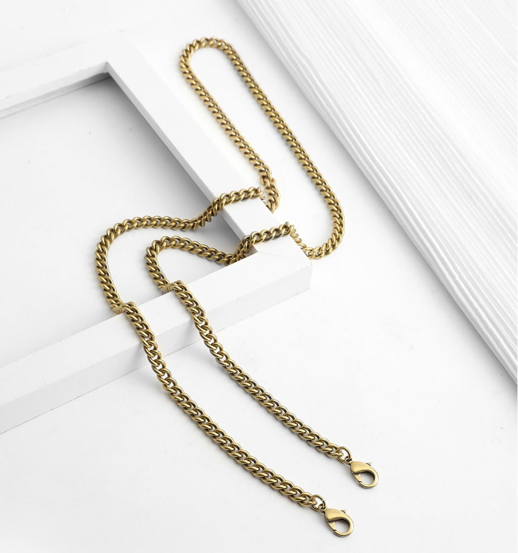 Handmade Metal Chain Strap with Clear Liner for Long Wallet – Customizable Purse Accessory for Wallet Transformation