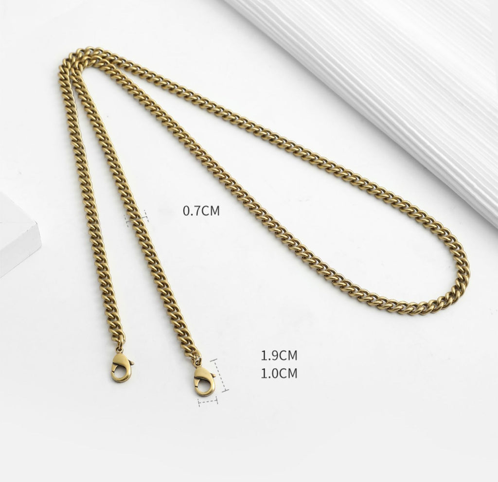 Handmade Metal Chain Strap with Clear Liner for Long Wallet – Customizable Purse Accessory for Wallet Transformation