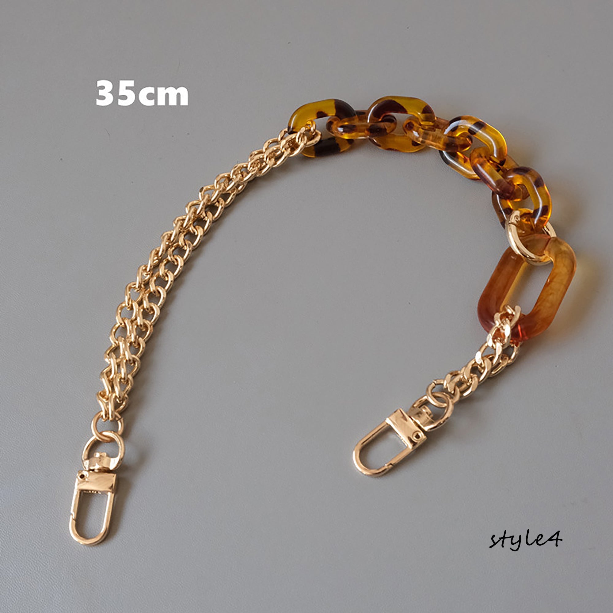 Leopard Print Acrylic Chain Strap – Trendy Crossbody Replacement Strap for Bags