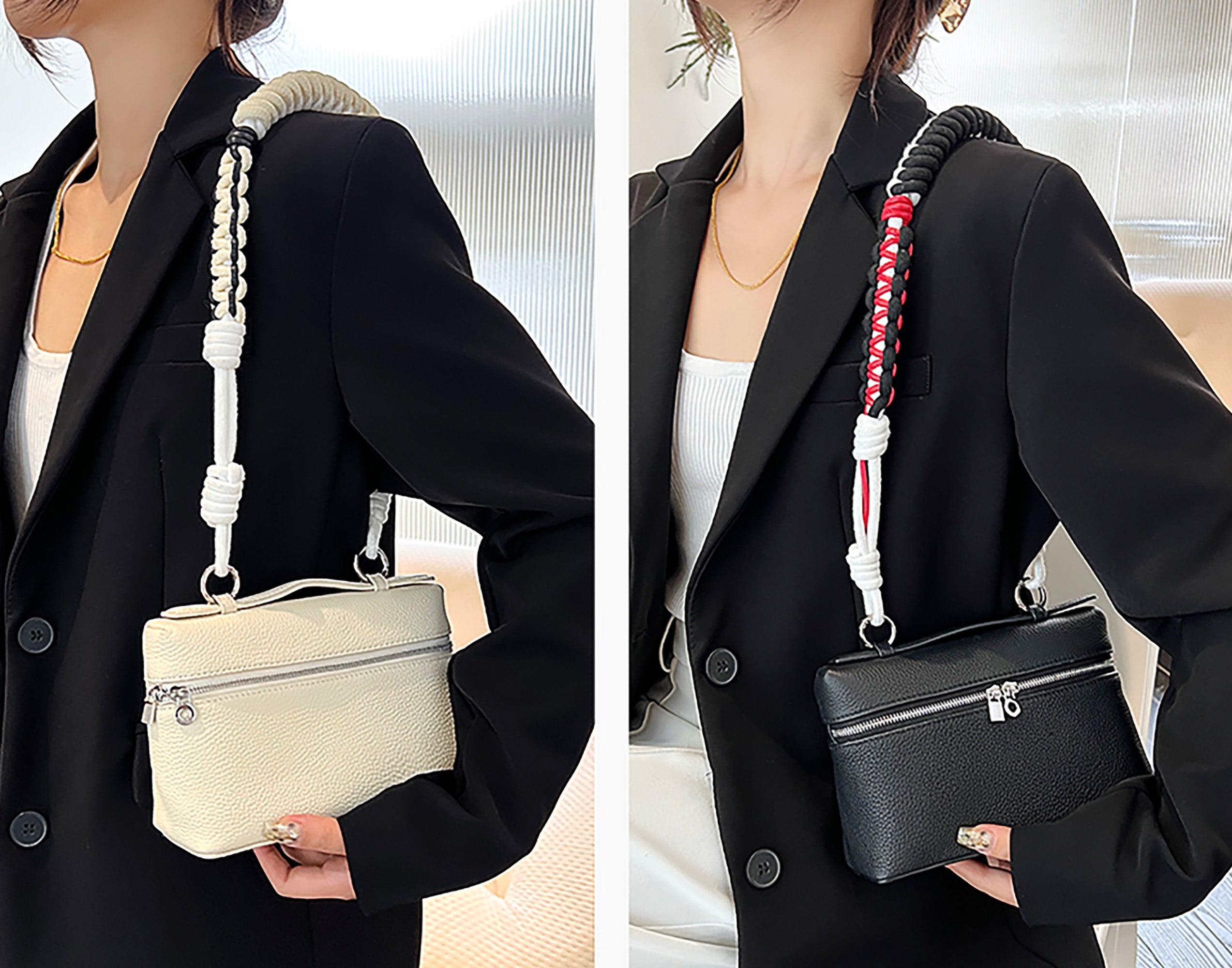 Woven Shoulder Strap & Handle for Loro Piana Bags – Versatile Handbag Accessory, Perfect for Crossbody, Shoulder, and Tote Use