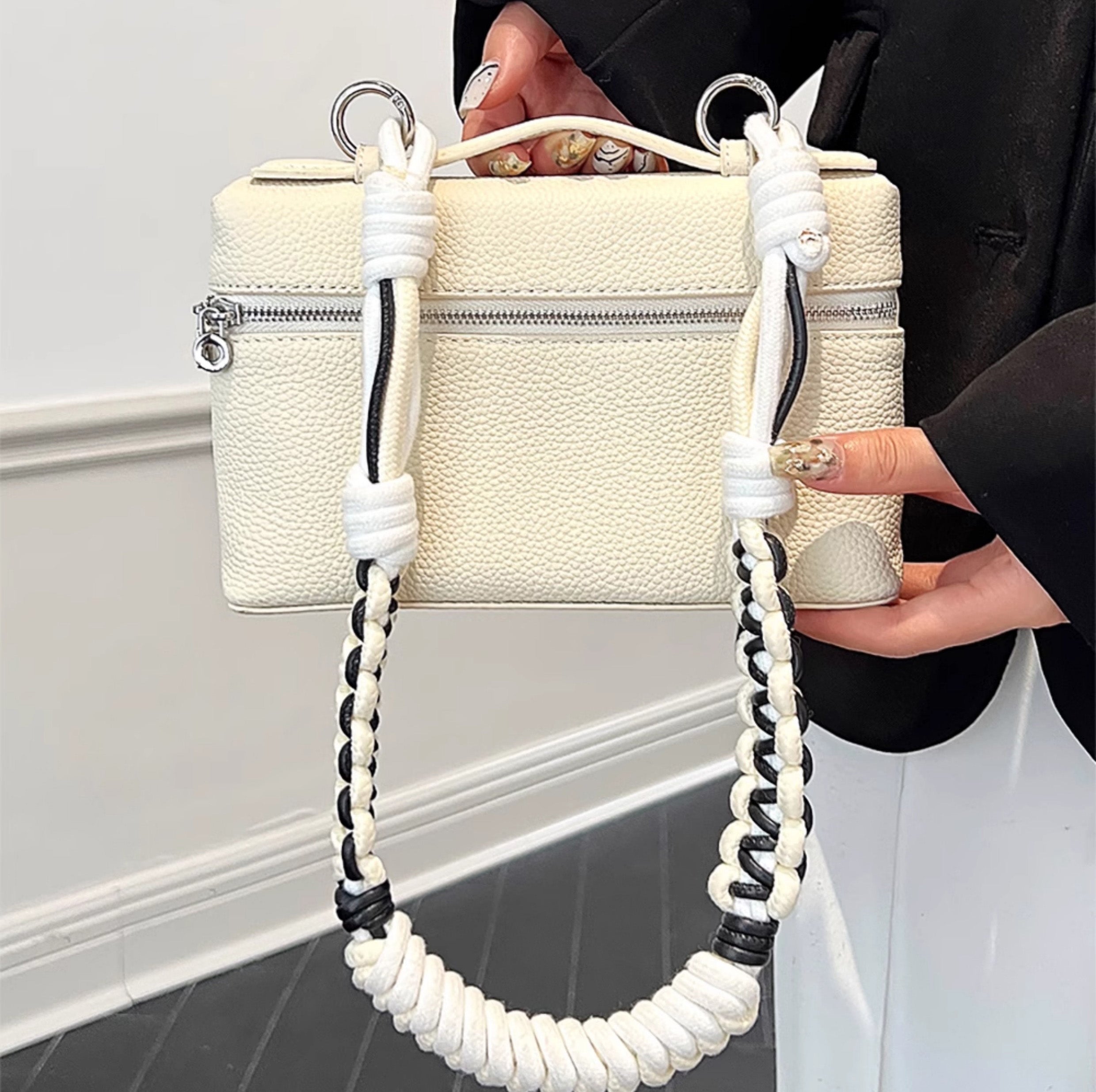 Woven Shoulder Strap & Handle for Loro Piana Bags – Versatile Handbag Accessory, Perfect for Crossbody, Shoulder, and Tote Use