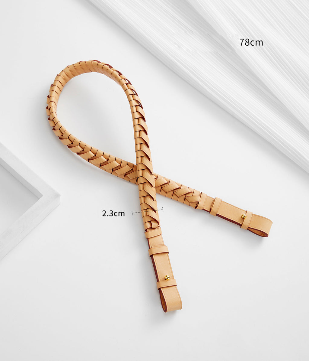 2.3cm Handmade Bag Shoulder Strap, Suitable for Speedy 30 Leather Strap, Bag Makeover Cowhide Woven Shoulder Strap Accessory