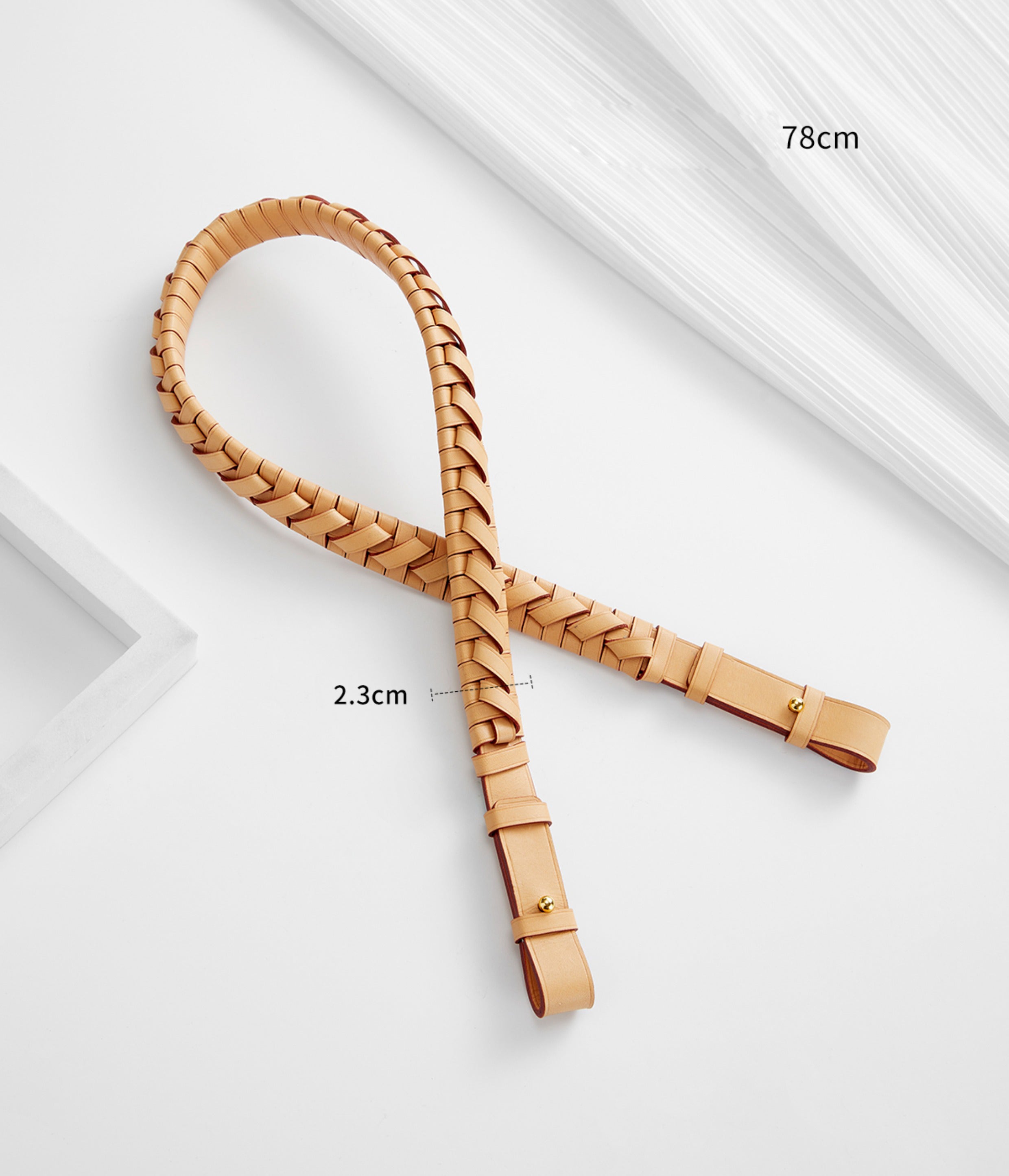 2.3cm Handmade Bag Shoulder Strap, Suitable for Speedy 30 Leather Strap, Bag Makeover Cowhide Woven Shoulder Strap Accessory