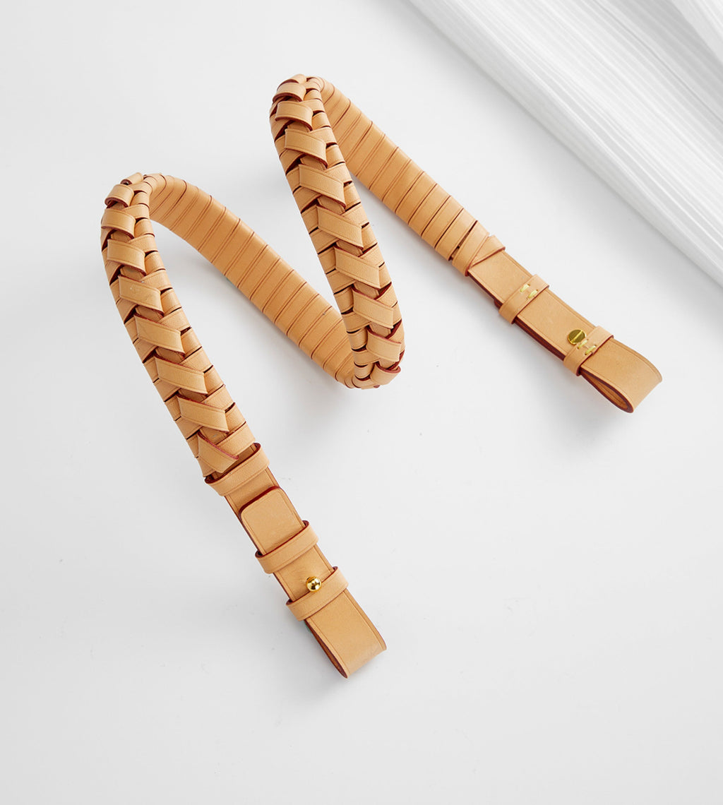 2.3cm Handmade Bag Shoulder Strap, Suitable for Speedy 30 Leather Strap, Bag Makeover Cowhide Woven Shoulder Strap Accessory
