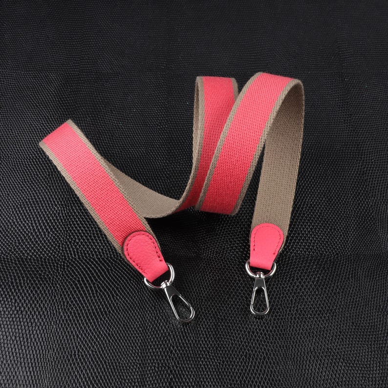 25mm Bi-color canvas shoulder and clemence leather shoulder strap for evelyn TPM,34 colors avaliable