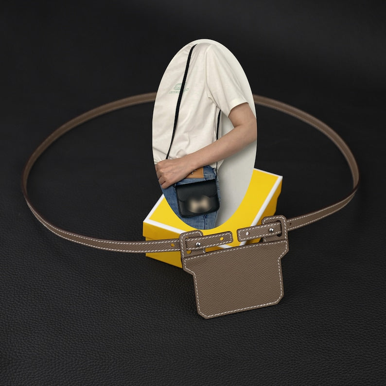 Epsom Leather Shoulder Strap: 12mm Wallet Crossbody Strap