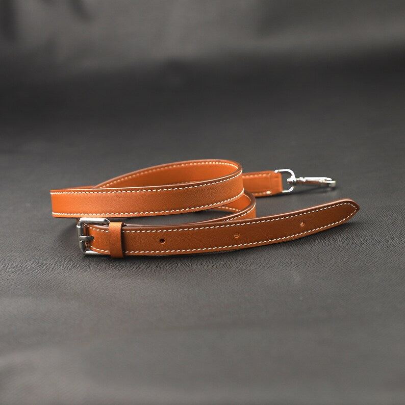 Hermès Style Swift Leather Adjustable Bandoulière (18mm Slim): Compatible Crossbody/Shoulder Strap