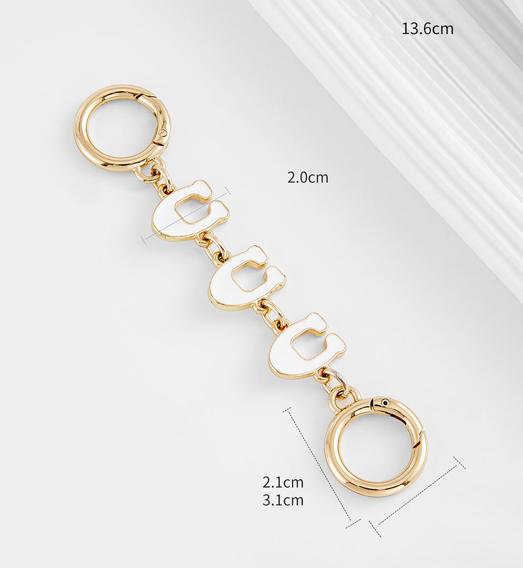 Premium Metal "C" Shaped Extension Chain for Bags – 13.6cm Length, 2cm Width, Stylish and Durable Bag Accessory