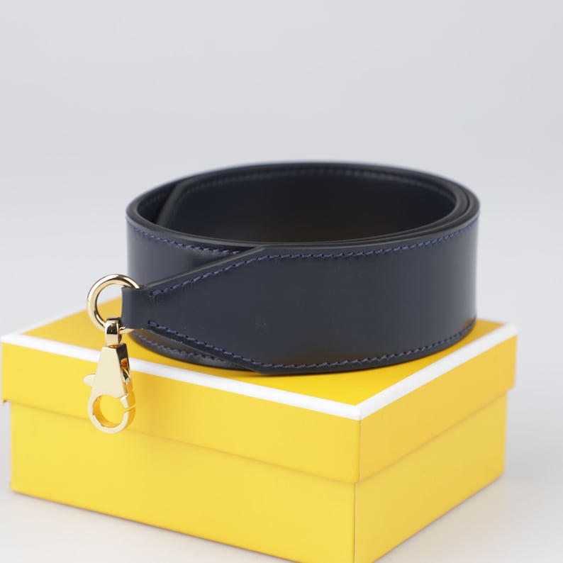 Hermès Style Black Box Calf Leather Bandoulière (40mm Wide): Compatible Shoulder/Crossbody Strap for Kelly Bags