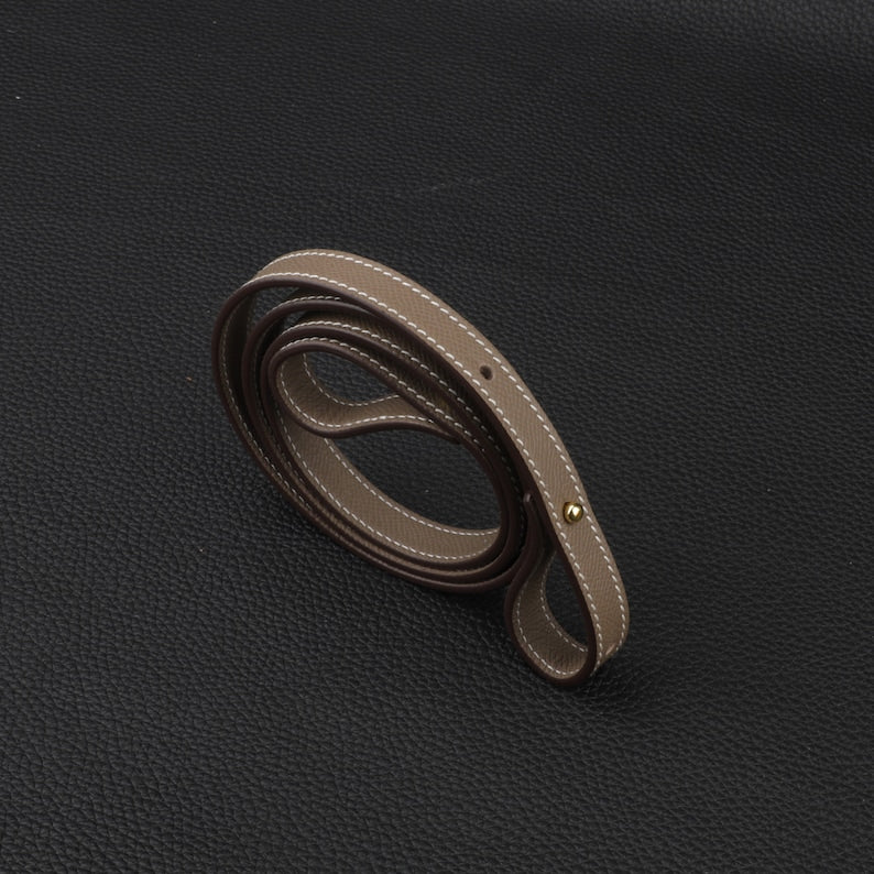 Hermès Style Epsom Leather Bandoulière (15mm Ultra-Slim): Compatible Shoulder Strap for Kelly Pochette & Mini Bags