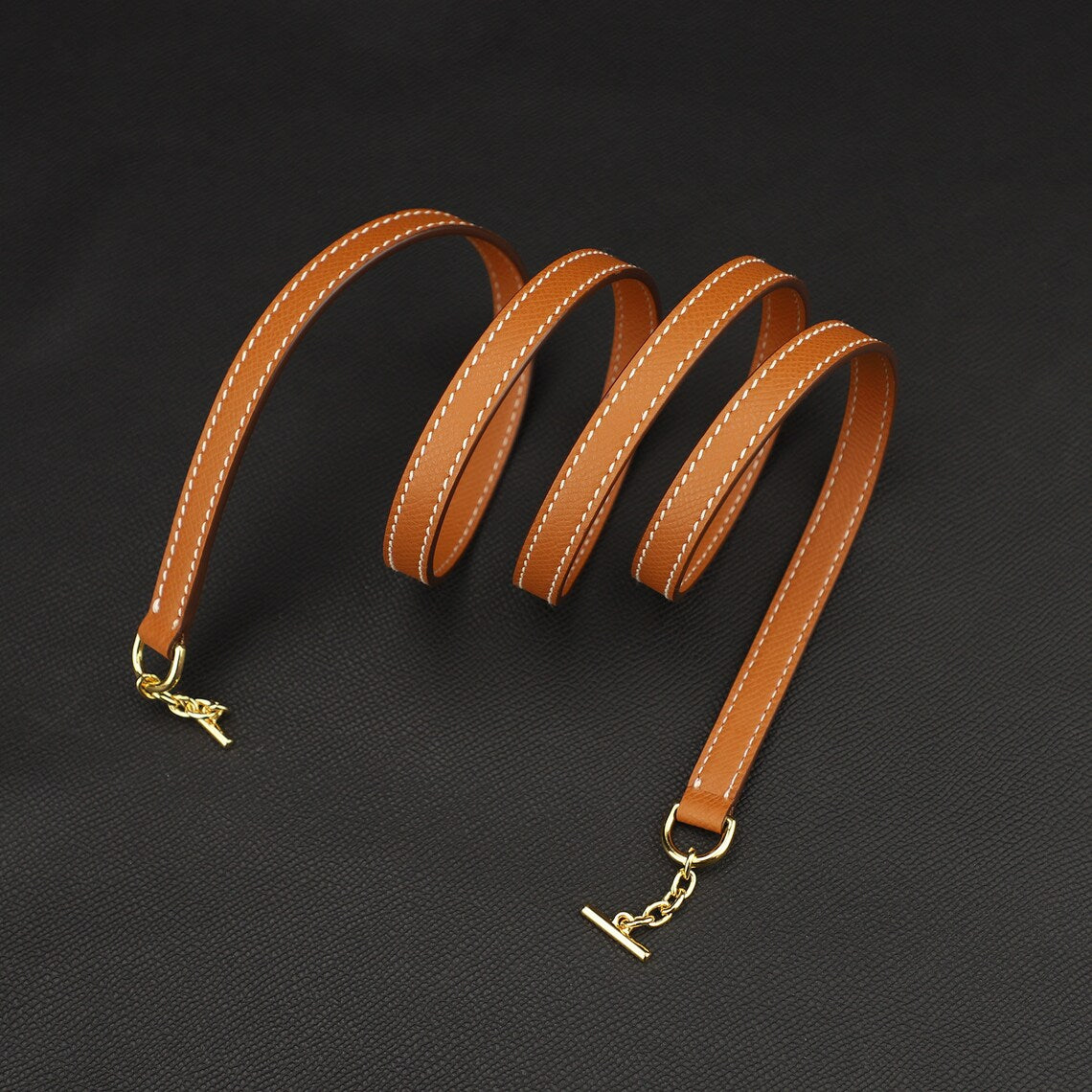 Custom Leather Shoulder Strap: Epsom, Evercolor, Togo, Swift Leather