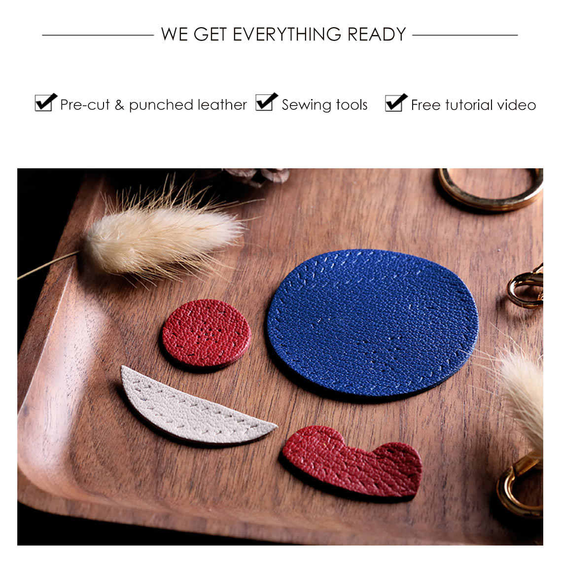 DIY Leather Keychain Kit | DIY Keychain Tutorial & Tools & Leather Keychain Patterns - Wirkin™