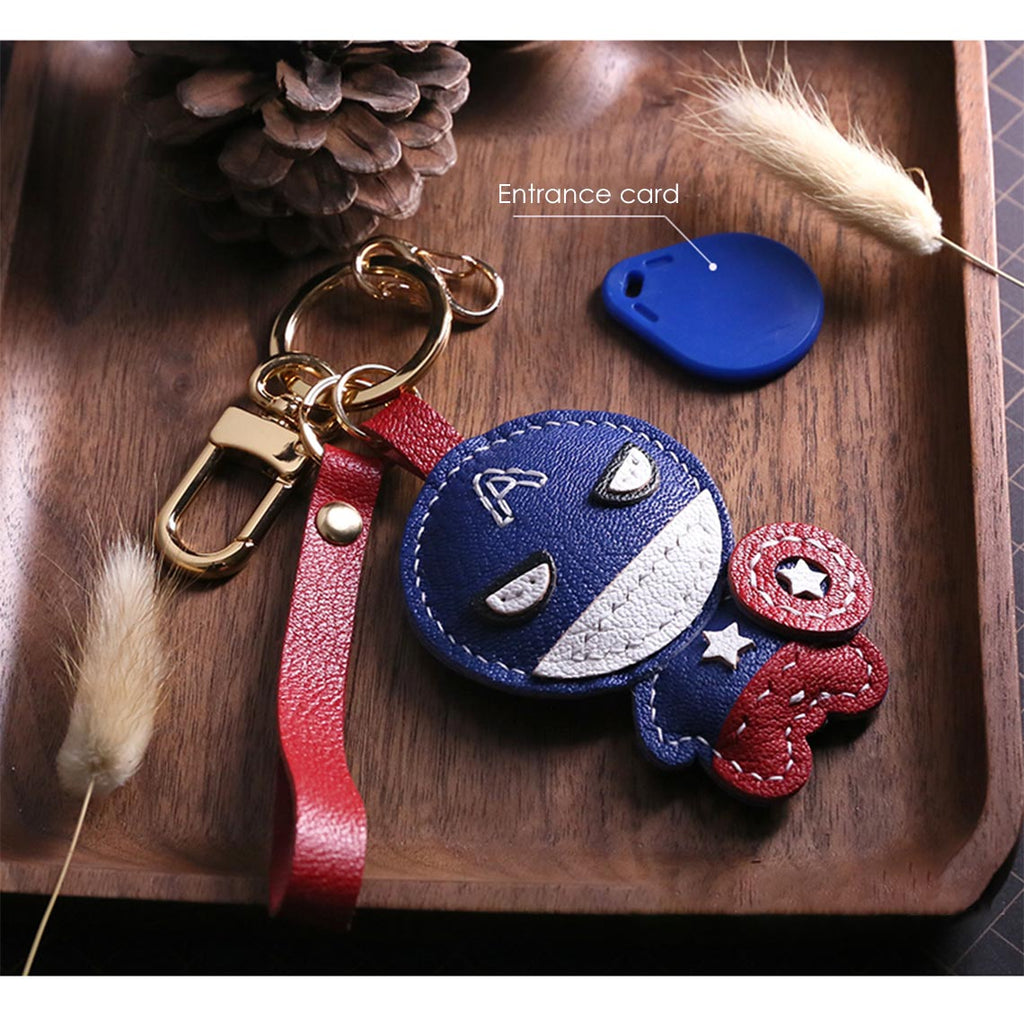DIY Keychain for Men | Handmade Leather Captain America Keyring - Wirkin™