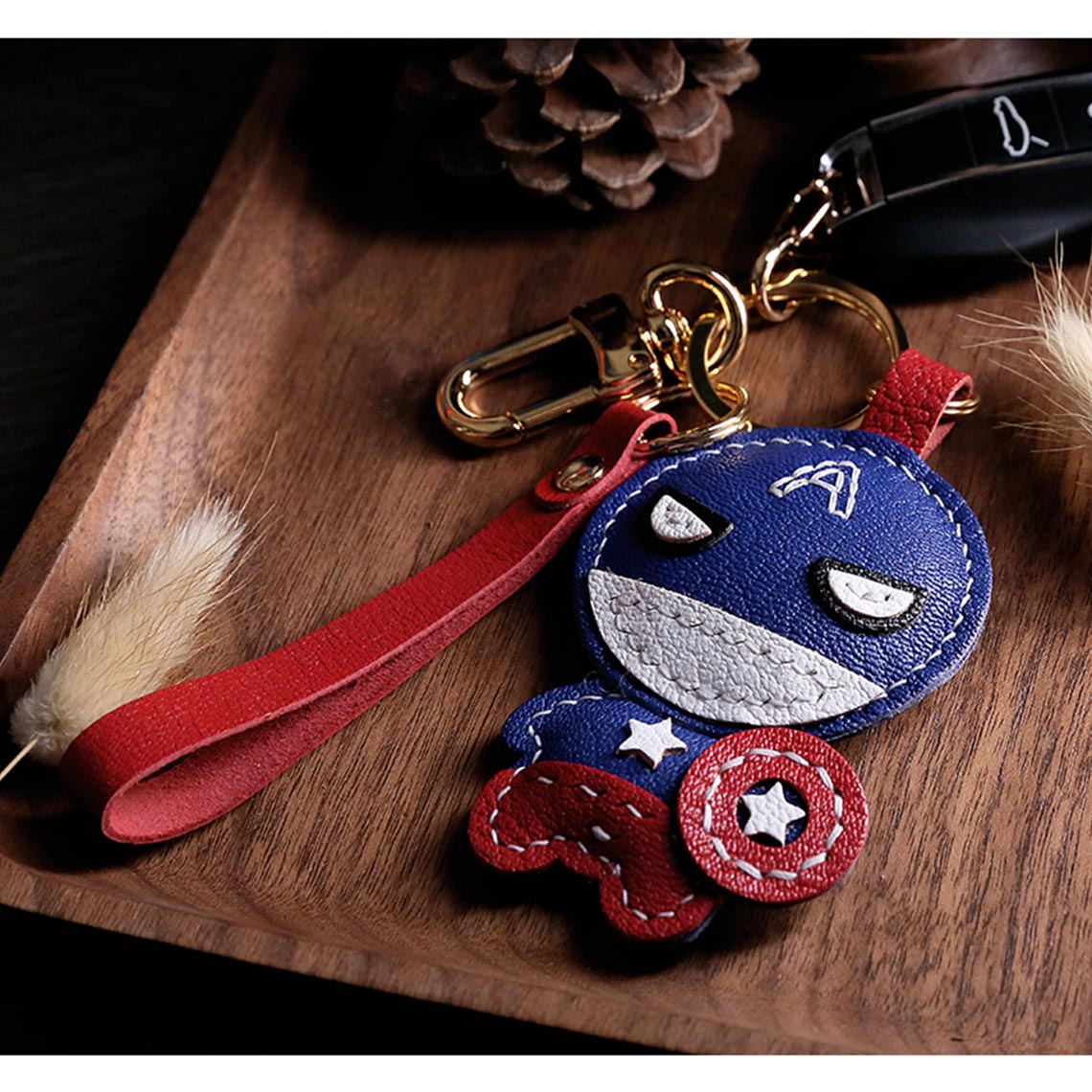 DIY Leather Keychain Ideas | DIY Captain America Keychain Kit - Wirkin™