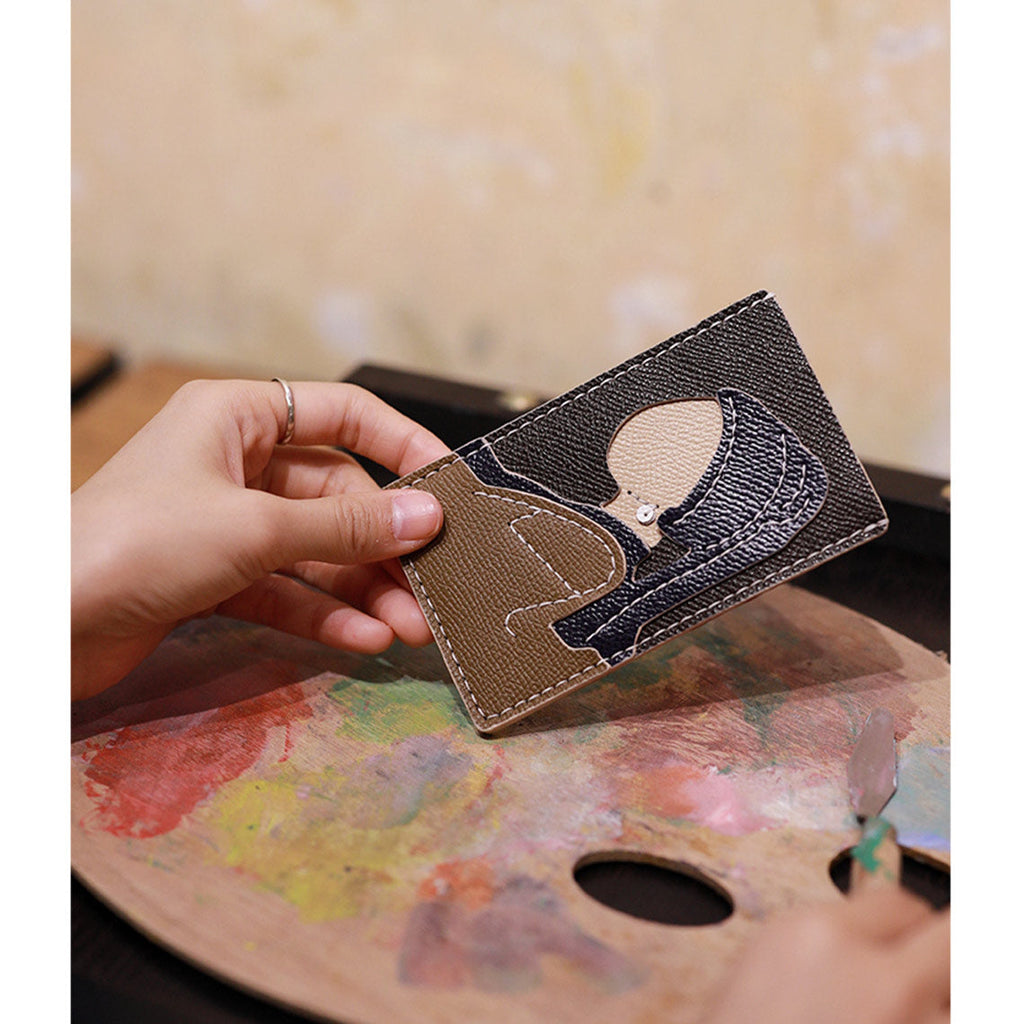 Girl With A Pearl Earring | Famous Oil Painting Inspired Leather Credit Card Holder DIY Kit | Wirkin™ DIY Leather Kit