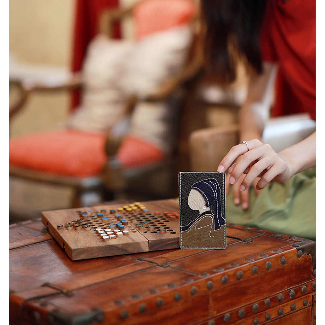Girl With A Pearl Earring | Famous Oil Painting Inspired Leather Credit Card Holder DIY Kit | Wirkin™ DIY Leather Kit