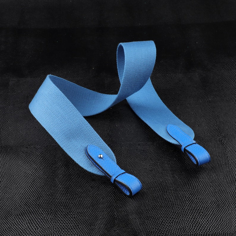 50mm Canvas Shoulder Bag Strap with toog leather loops for lindy bag,Fit evelyne bags,Birkin bags and more luxury handbags