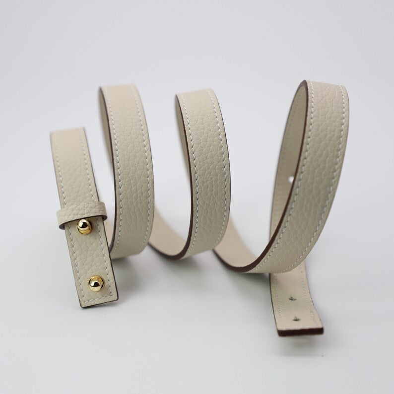 Hermès Style Swift Leather Bandoulière (18mm Ultra-Slim): Replacement Crossbody Strap Compatible with Constance Bags