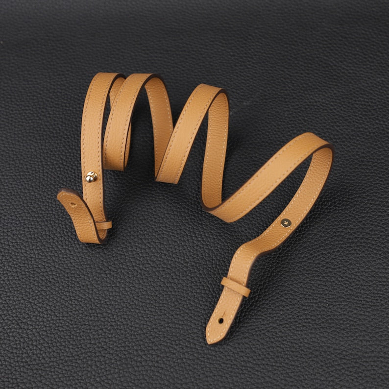 Hermès Style Swift Leather Bandoulière (15mm Slim): Compatible Shoulder/Crossbody Strap for Kelly Pochette Bags