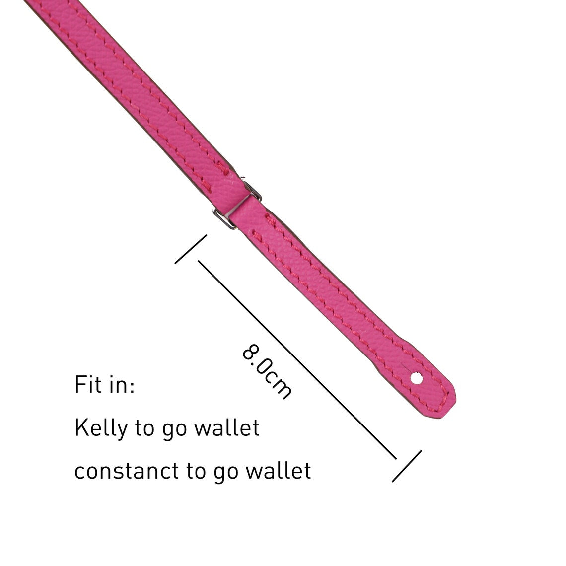 Epsom Leather Wallet Shoulder Strap: 10mm Purse To Go Strap