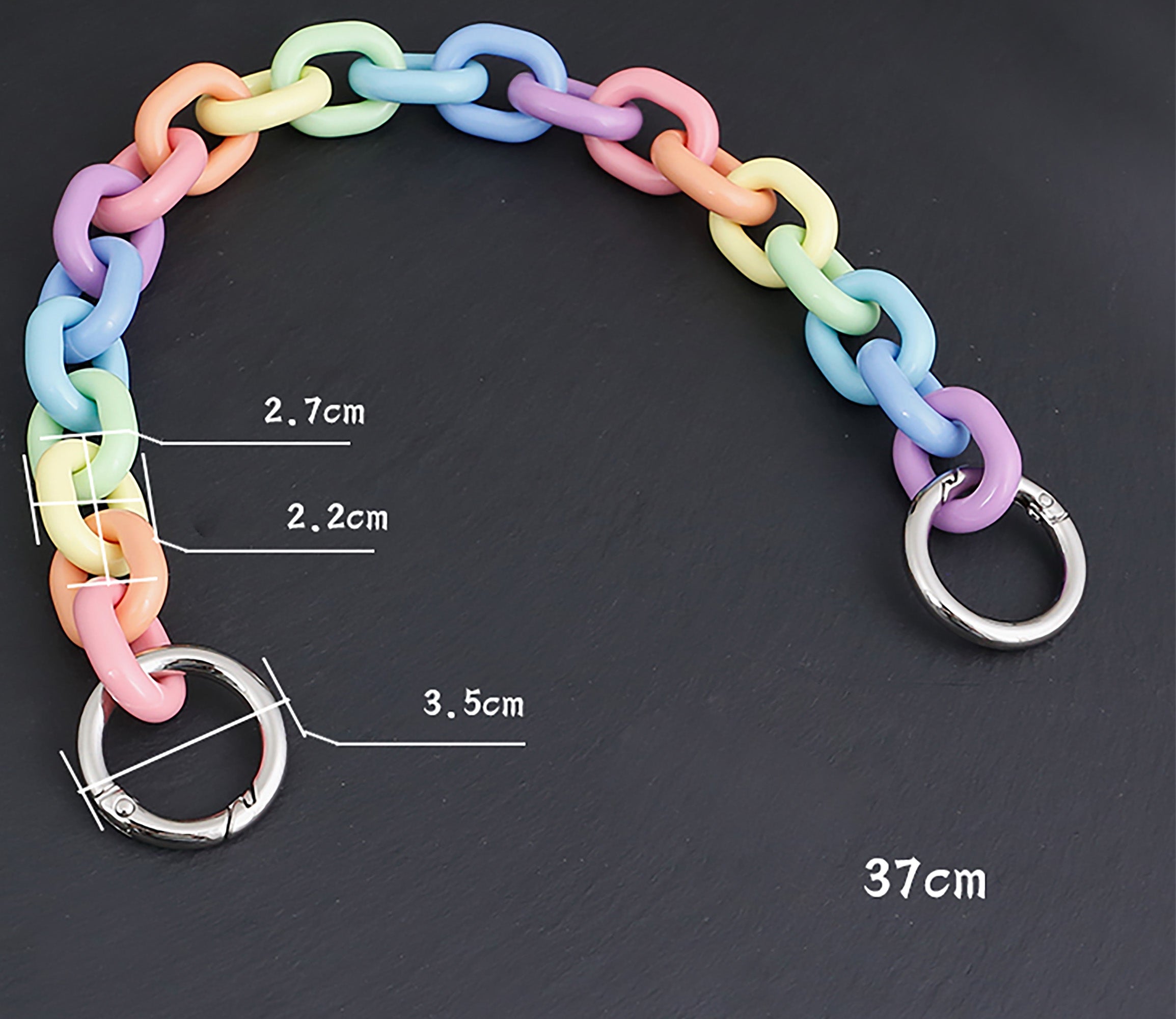 Versatile Acrylic DIY Chain Accessories Multi-color Decorative Handbag Chain for Hand Carry Bags