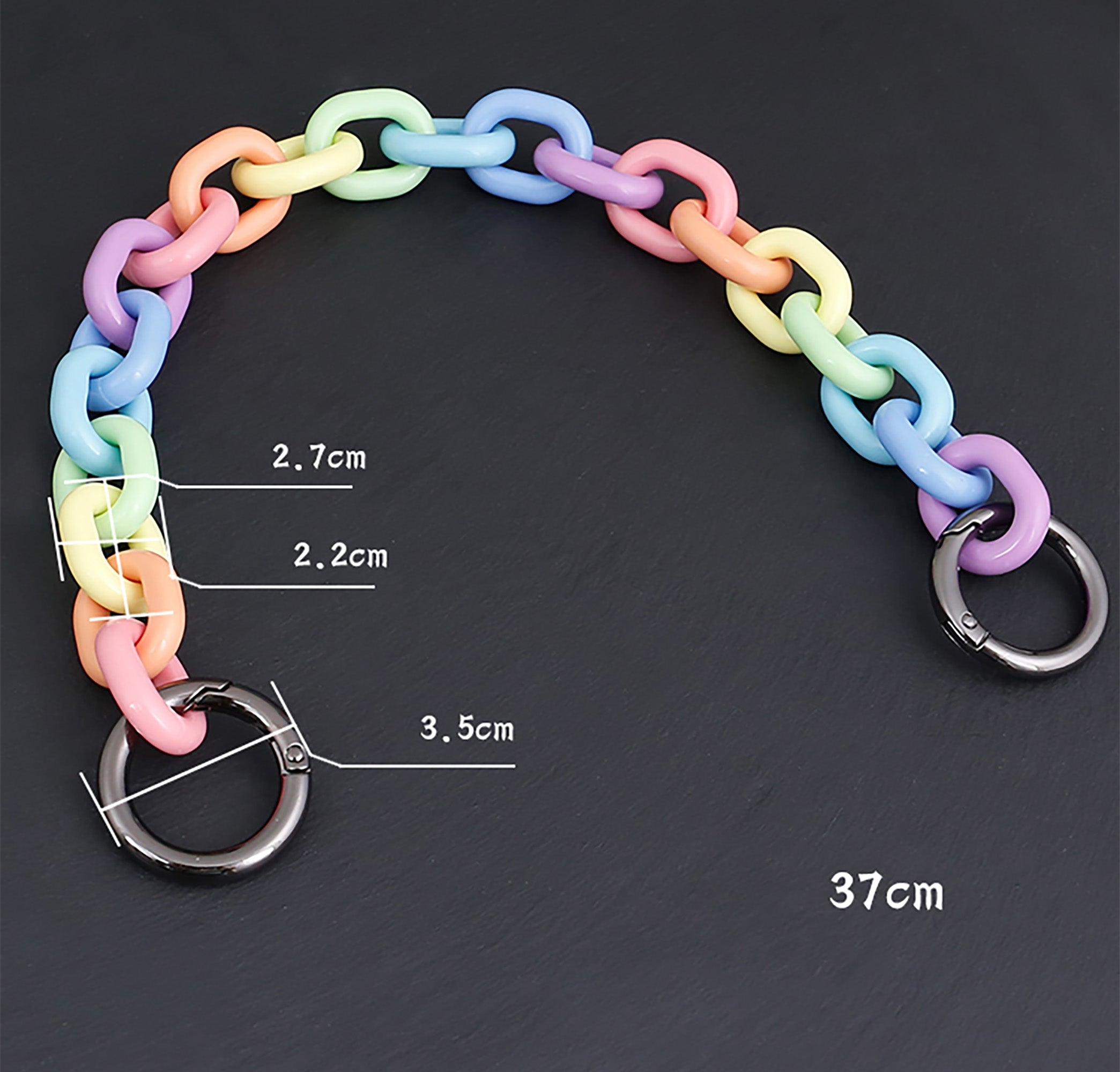 Versatile Acrylic DIY Chain Accessories Multi-color Decorative Handbag Chain for Hand Carry Bags