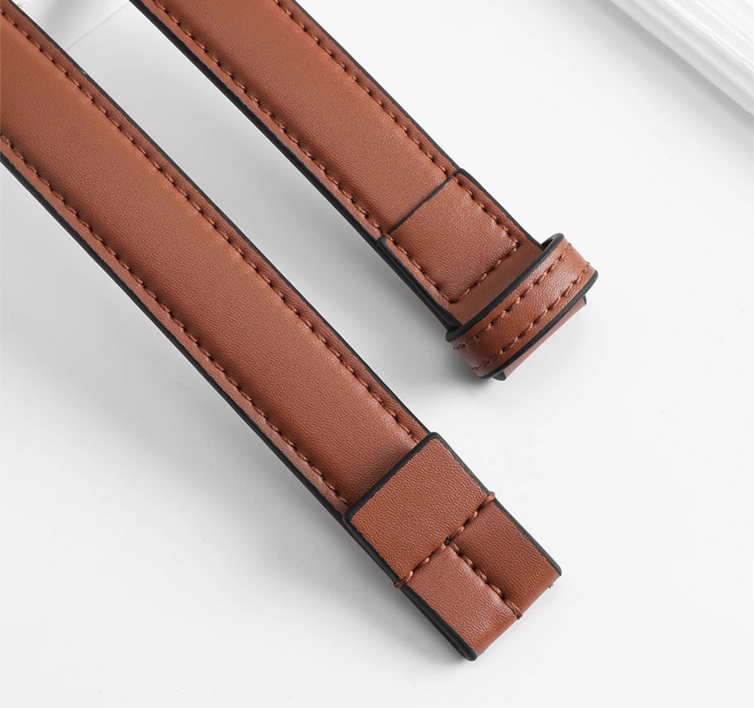 Crossbody shoulder strap accessory for Cubi Bag, genuine leather bag replacement strap.