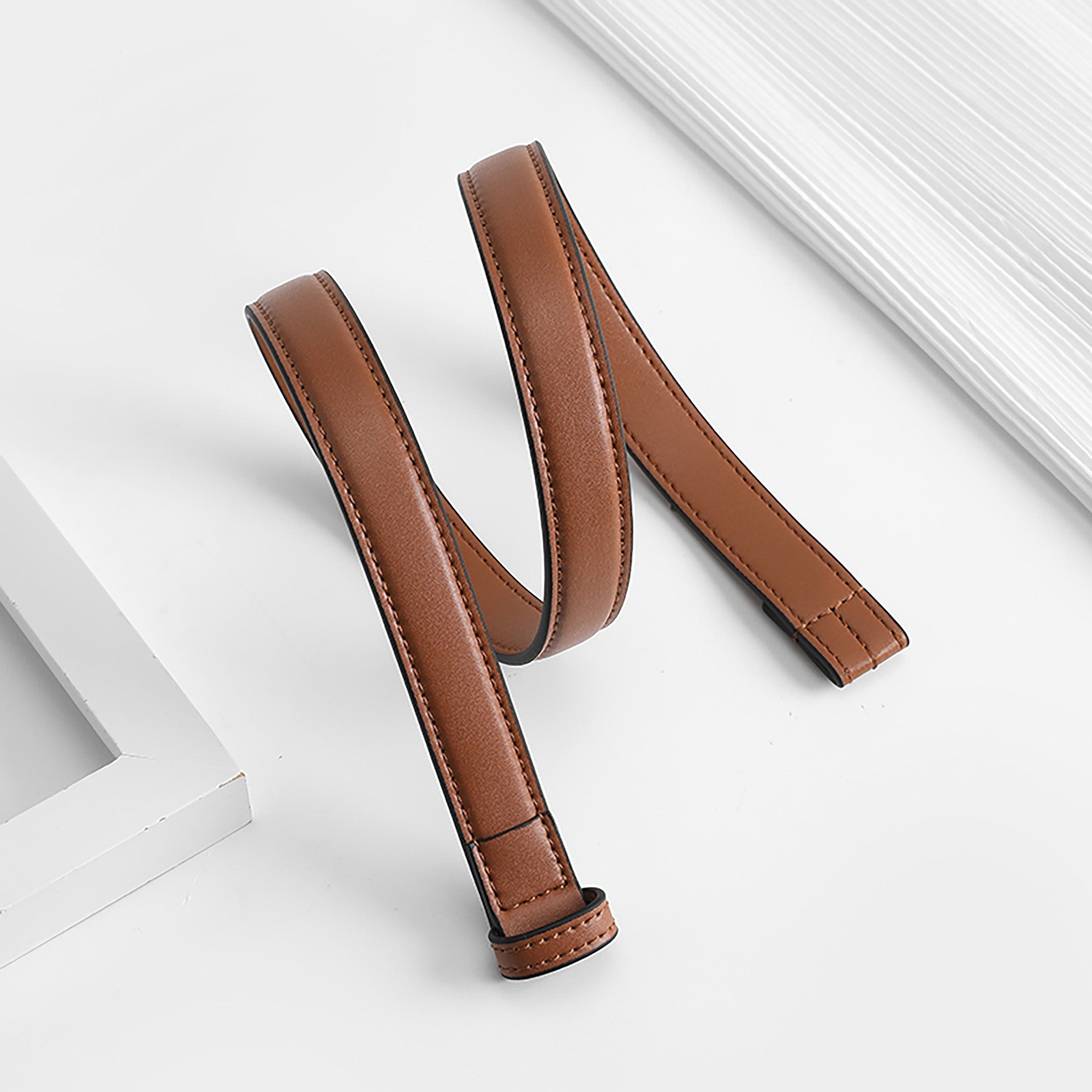 Crossbody shoulder strap accessory for Cubi Bag, genuine leather bag replacement strap.