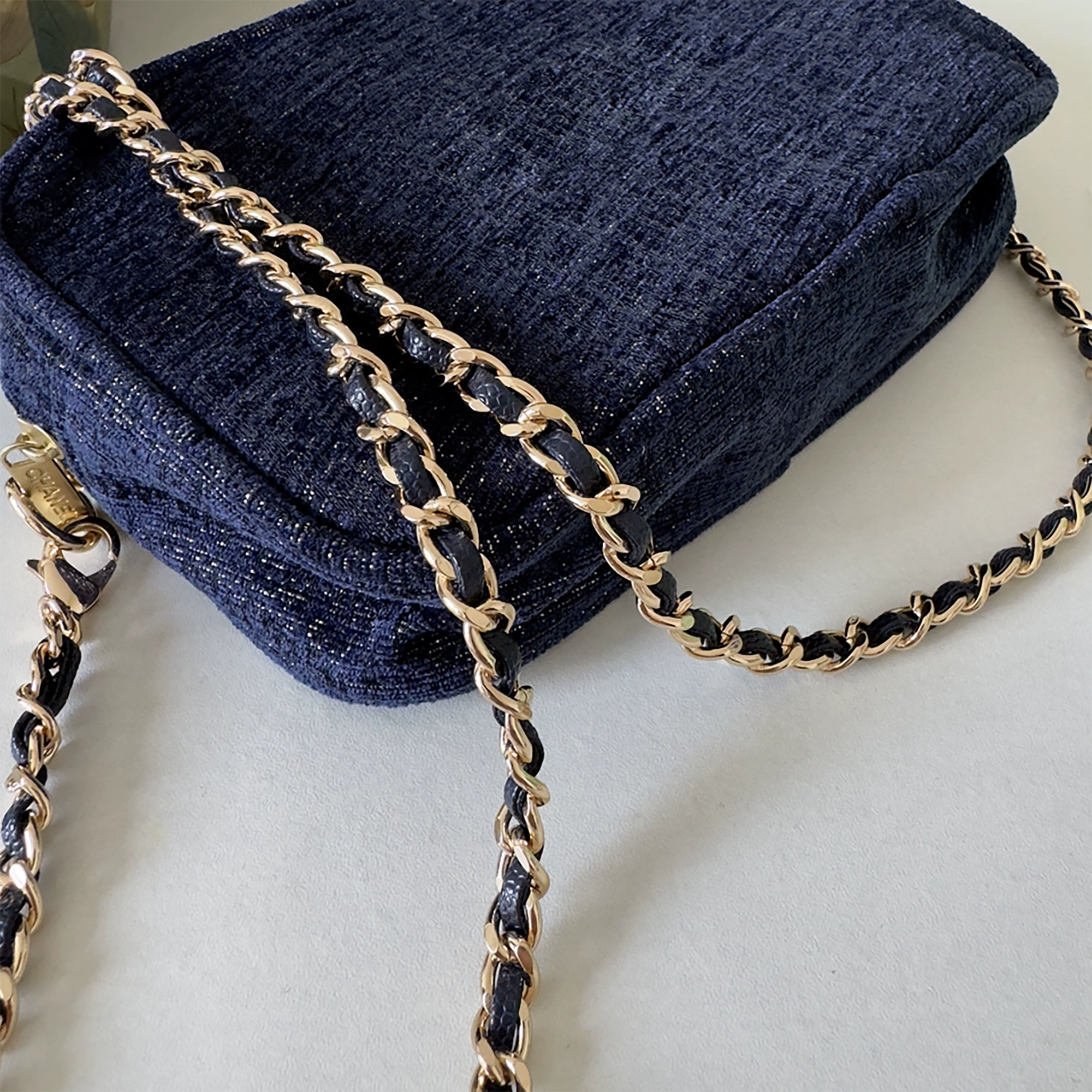 Leather Threaded Chain Strap for Small to Medium Crossbody & Shoulder Bags - Replacement Strap for Shoulder and Underarm Bags