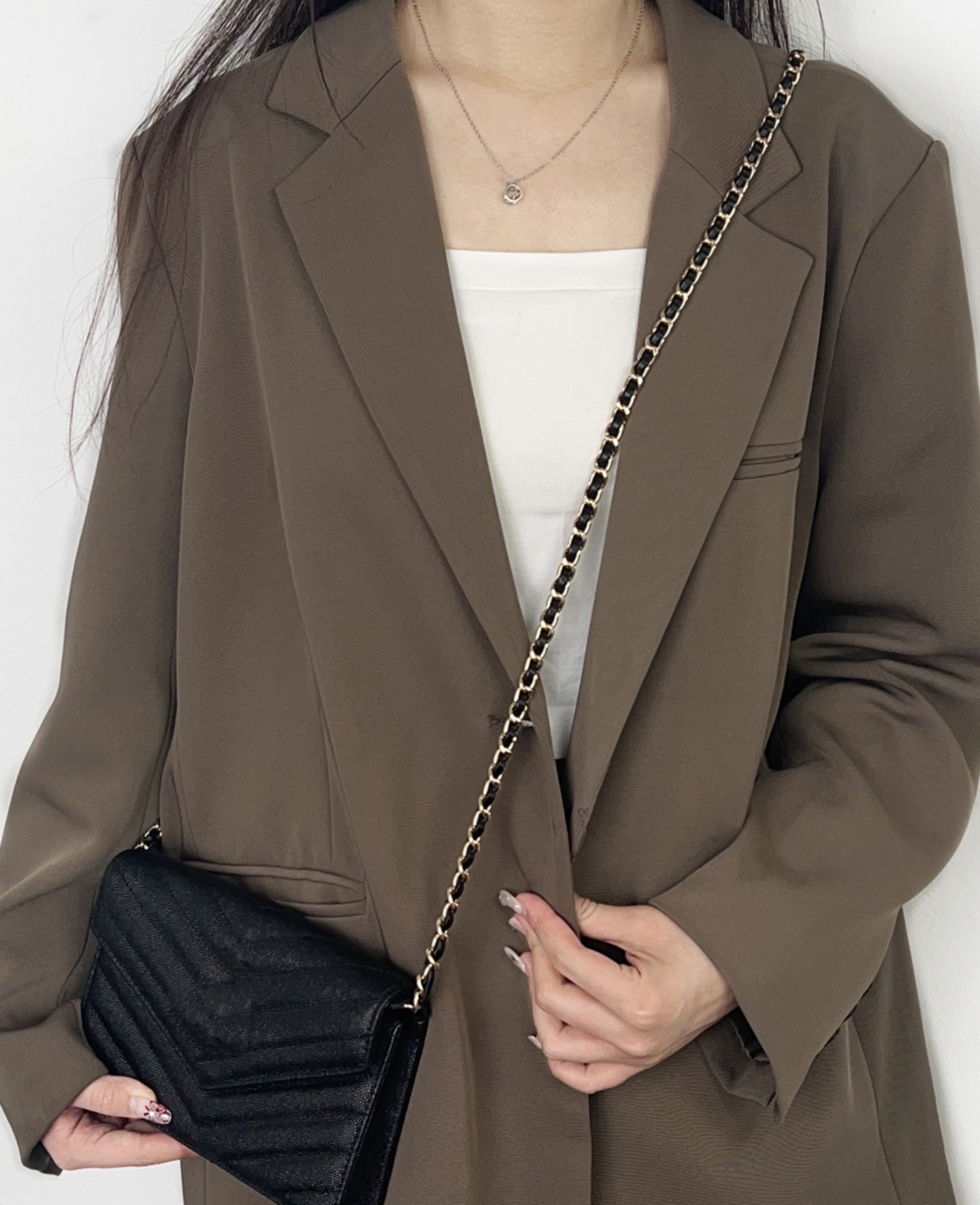 Leather Threaded Chain Strap for Small to Medium Crossbody & Shoulder Bags - Replacement Strap for Shoulder and Underarm Bags