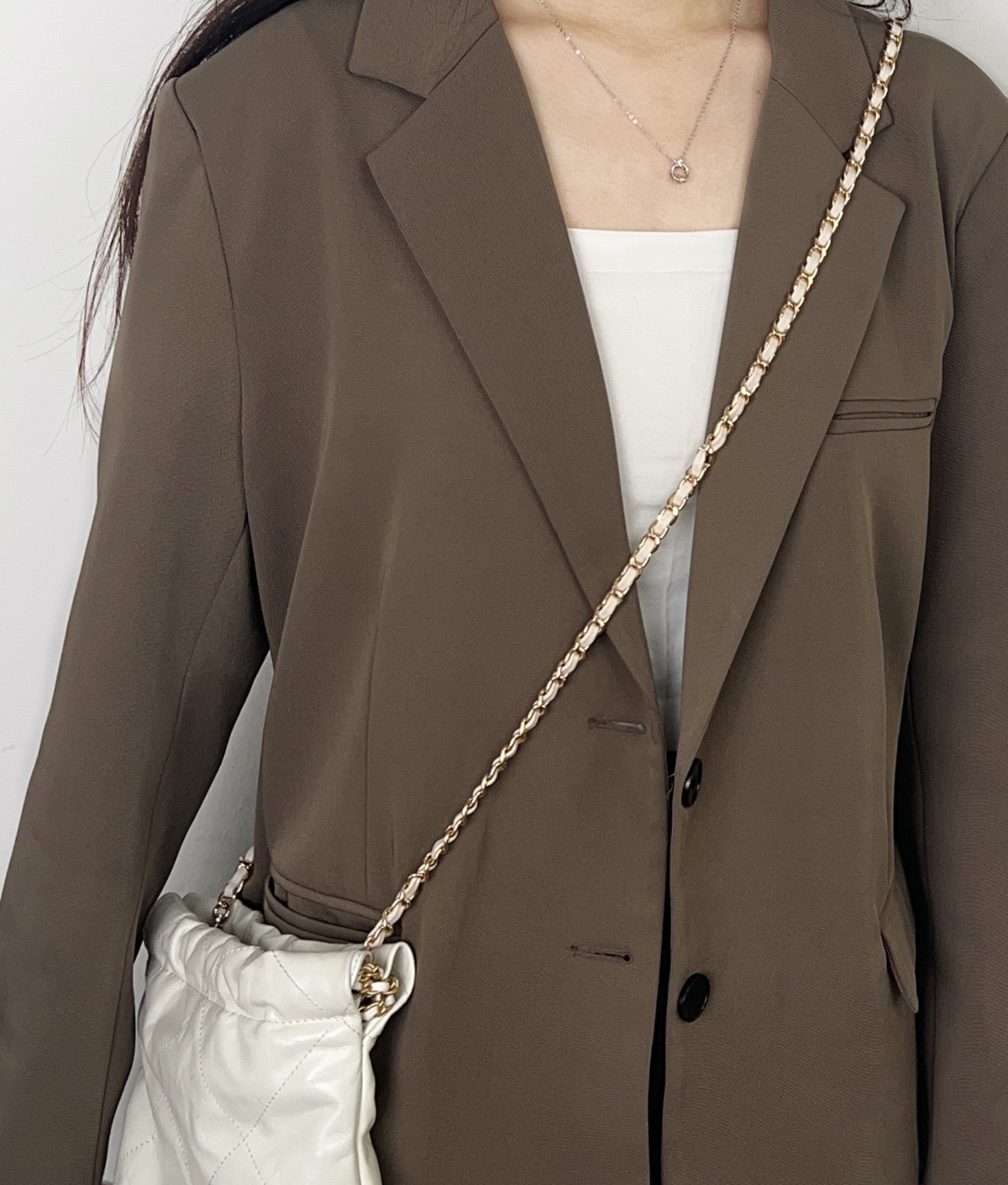 Leather Threaded Chain Strap for Small to Medium Crossbody & Shoulder Bags - Replacement Strap for Shoulder and Underarm Bags