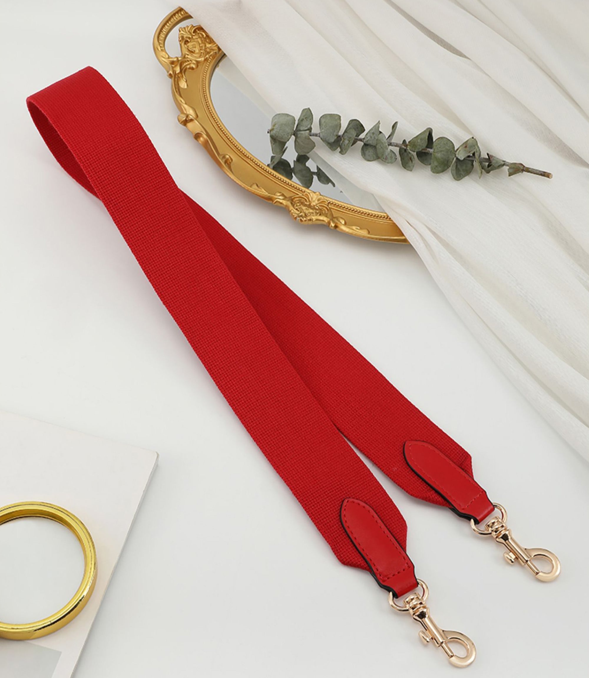 Handmade Customizable Canvas Shoulder Strap – 5cm Wide, Solid Color, Adjustable Length, Perfect for Crossbody & Shoulder Bags
