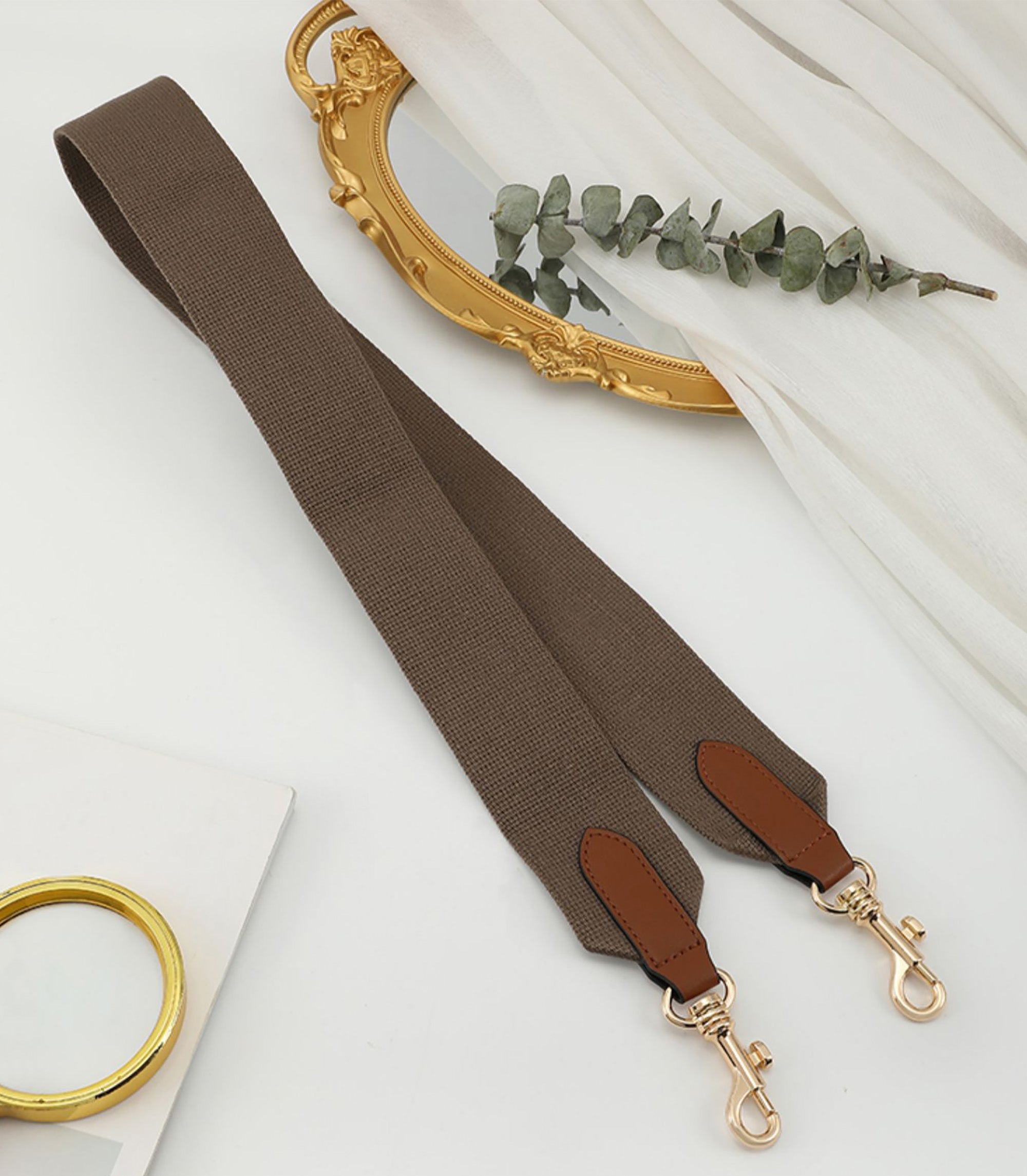Handmade Customizable Canvas Shoulder Strap – 5cm Wide, Solid Color, Adjustable Length, Perfect for Crossbody & Shoulder Bags