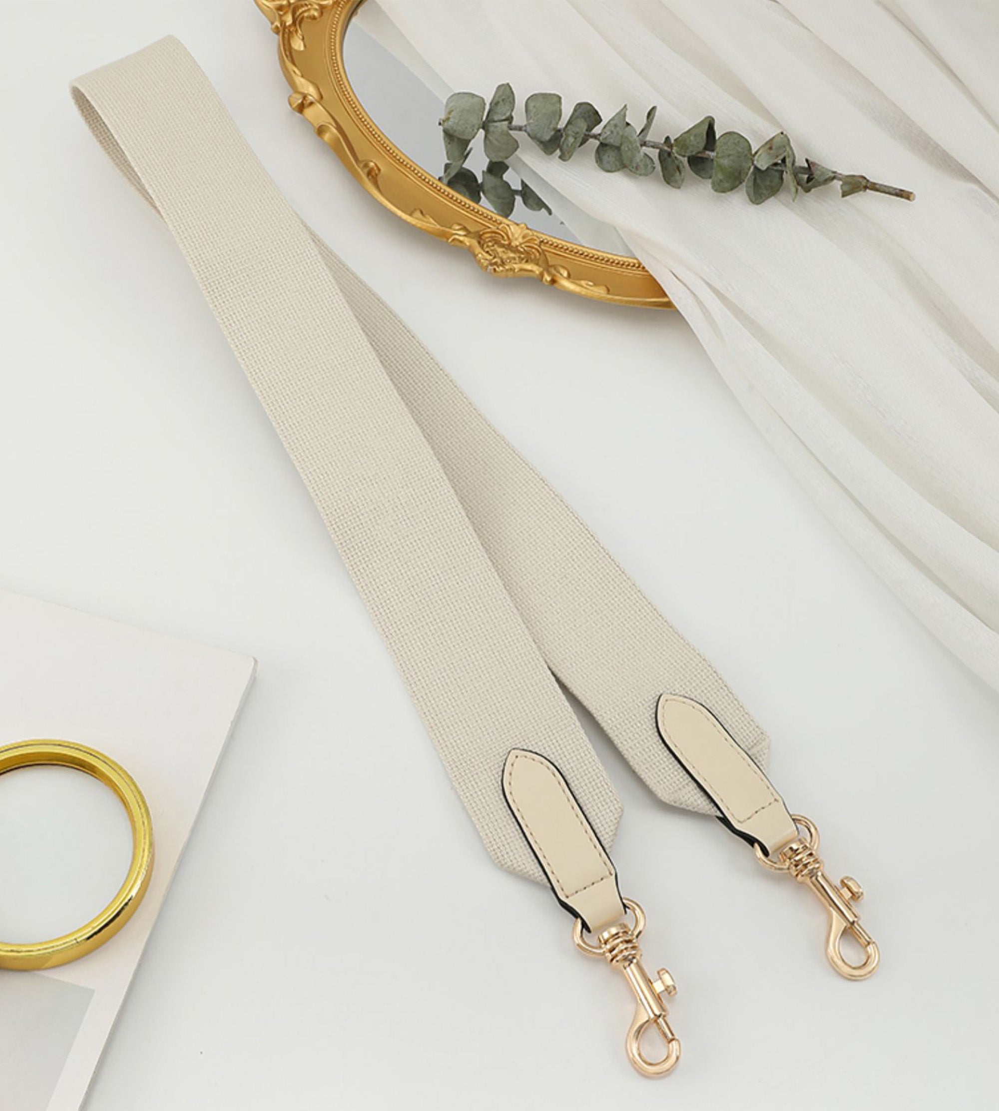 Handmade Customizable Canvas Shoulder Strap – 5cm Wide, Solid Color, Adjustable Length, Perfect for Crossbody & Shoulder Bags