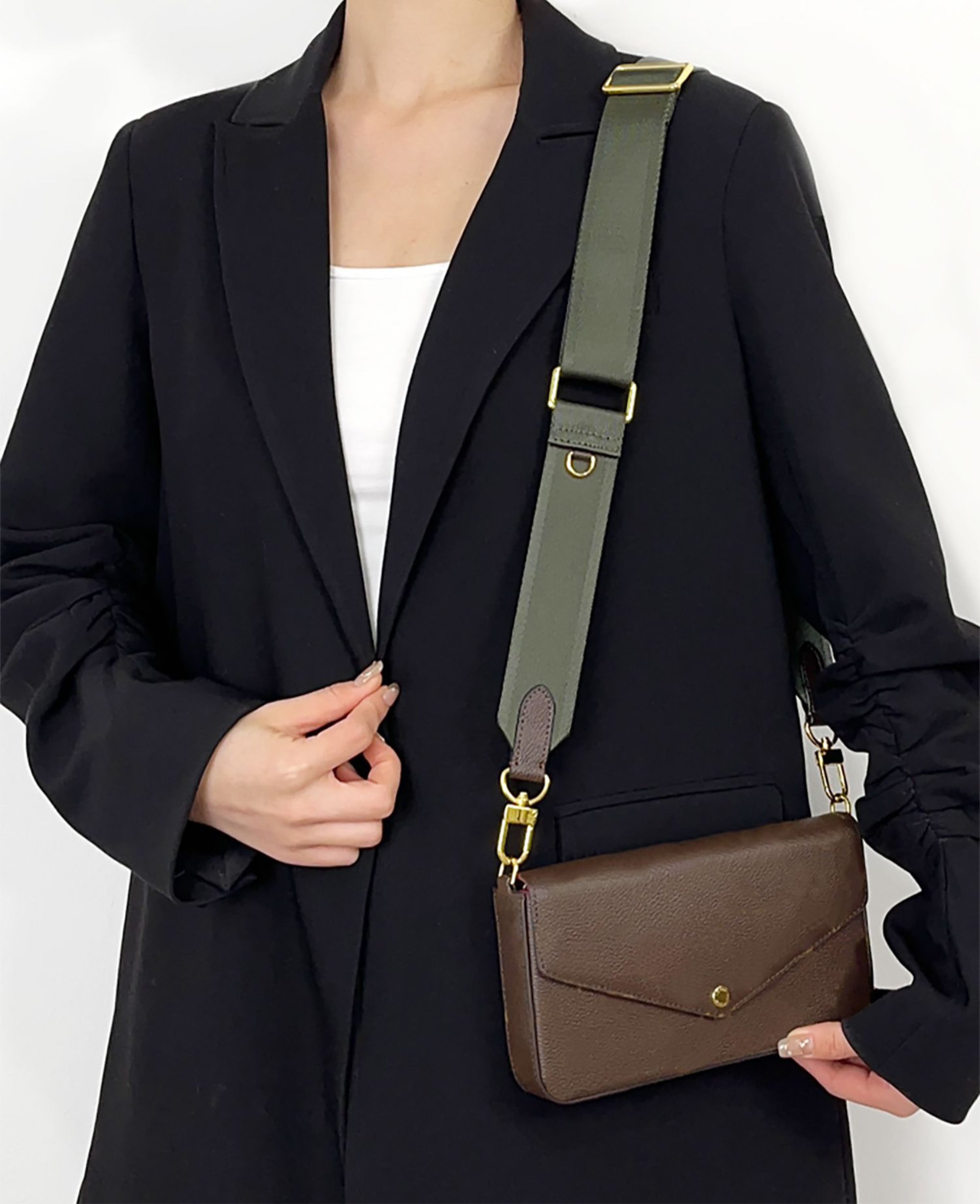 Canvas shoulder strap, suitable for Speedy 25 crossbody bag, 5 cm wide travel bag replacement strap