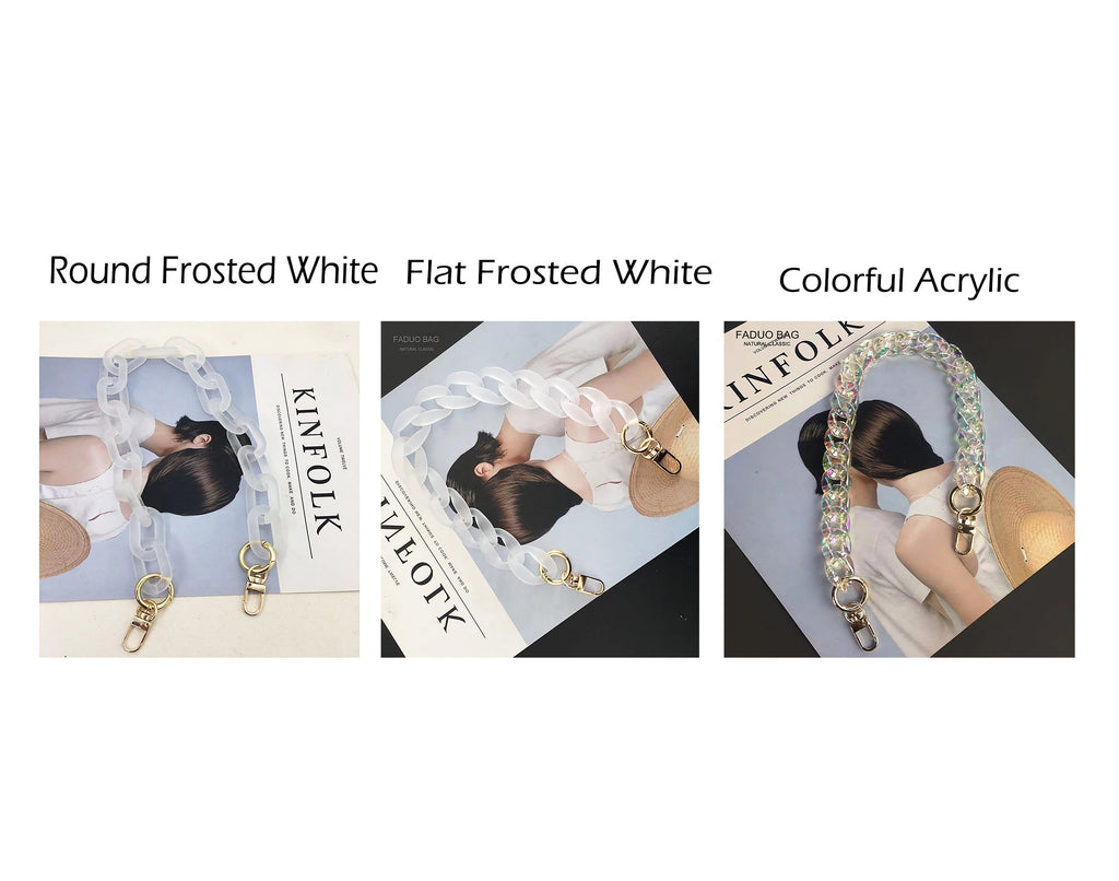 Handcrafted Colorful Acrylic Chain Strap for Bags – Versatile Shoulder, Crossbody, and Tote Bag Strap
