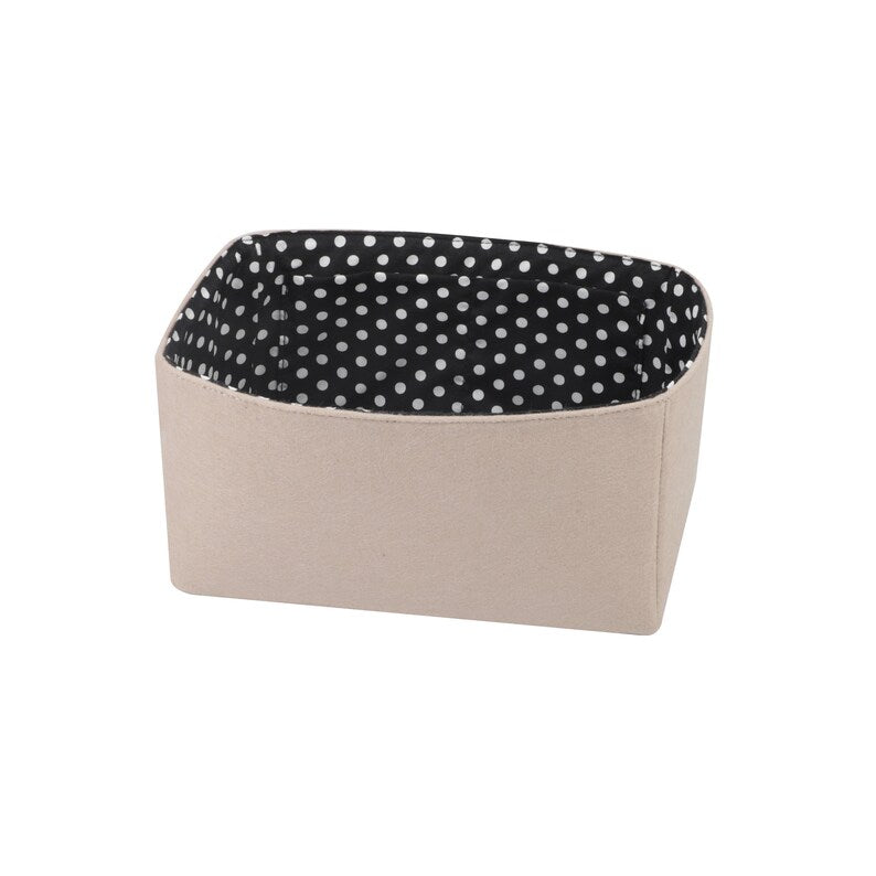 Felt Lindy Bag Organizer: Polka Dot Cotton Liner Insert