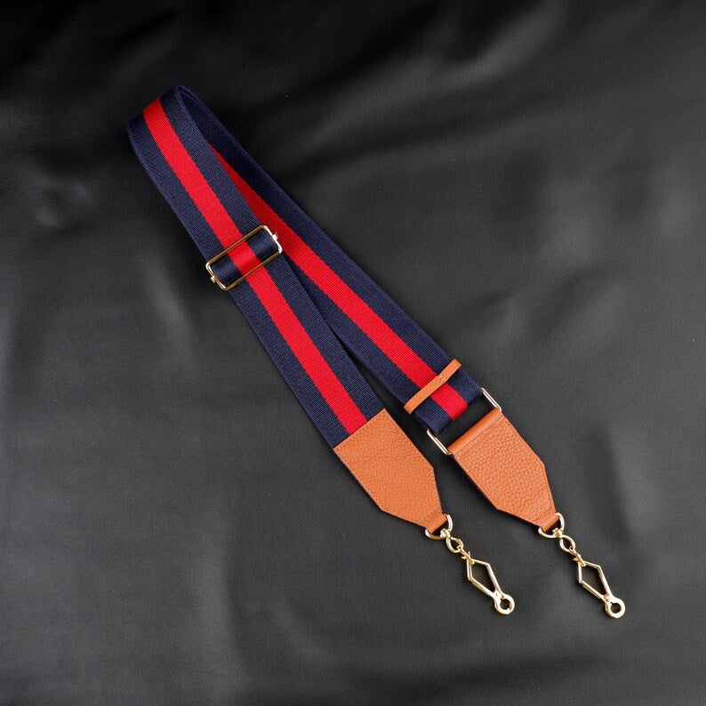 50mm Adjustable crossbody strap for Padlock Saddle Shoulder Bag Coated Canvas and Leather