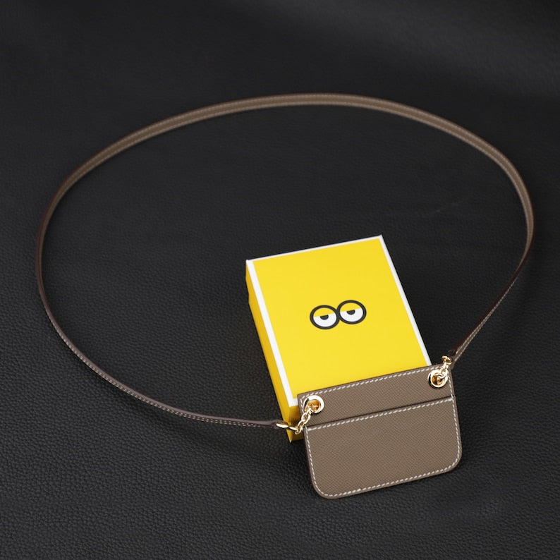 Epsom Leather Wallet Insert with Strap for Constance Slim Wallet