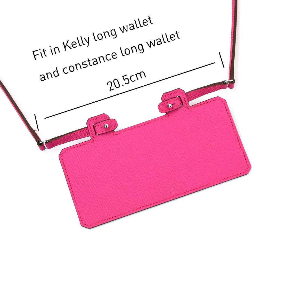 Epsom Leather Wallet Shoulder Strap: 10mm Purse To Go Strap