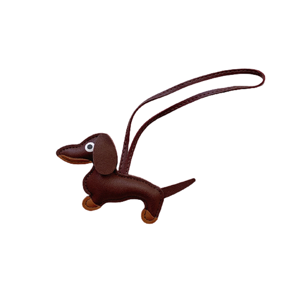 Leather Bag Charm | Cute Animal Bag Charm Dachshund Bag Charm - Wirkin™ Handmade Leathercrafts