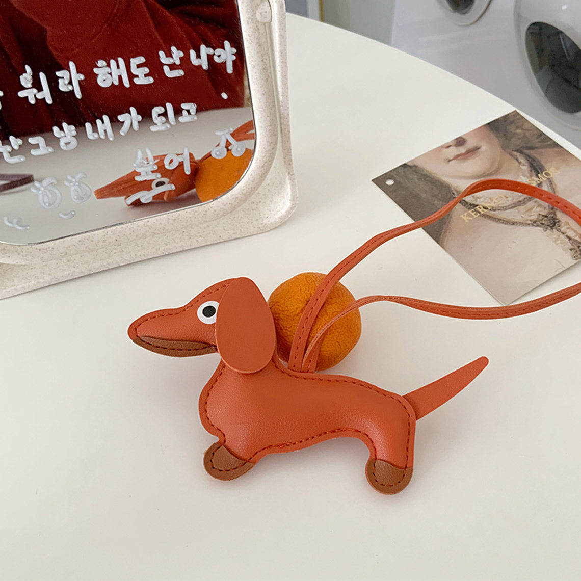 Designer Bag Charm | Dachshund Dog Bag Charm - Wirkin™ Handmade Leathercrafts