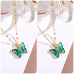 Love & Freedom Crystal Butterfly Necklace