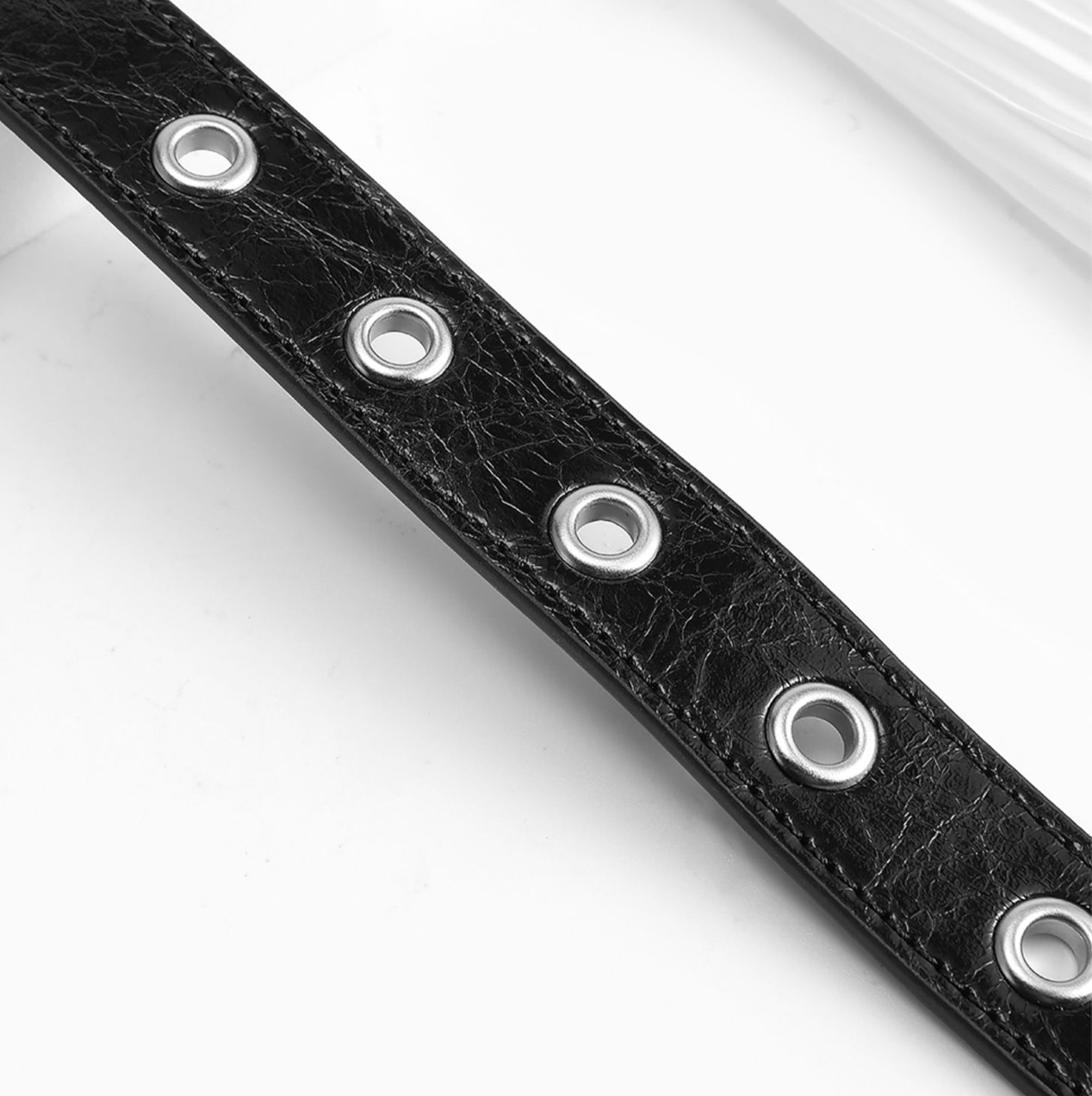 Le Cagole bag crossbody strap replacement, black genuine leather shoulder strap for underarm bag