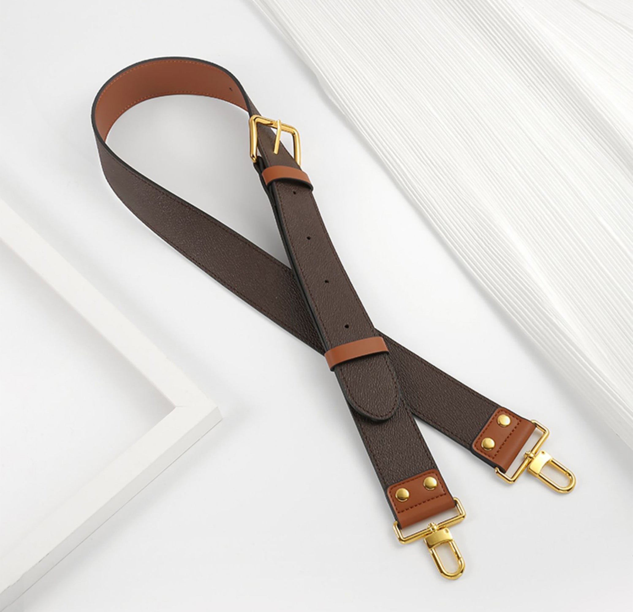 Genuine Leather Crossbody Strap for Cylinder Bag – Adjustable Wide Shoulder Strap, Fashionable and Versatile Replacement Strap for Handbags, Premium Leather Accessory