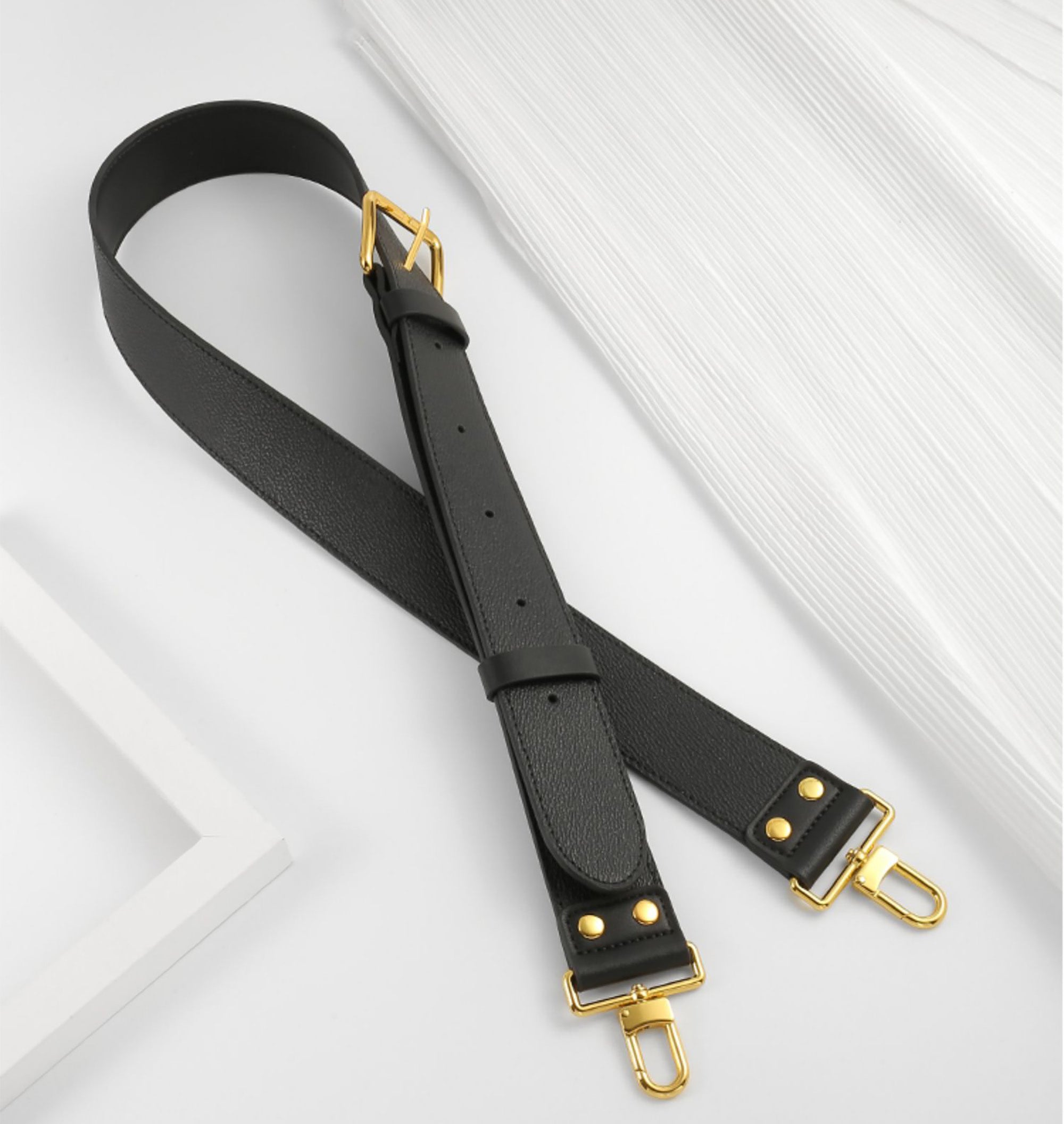 Genuine Leather Crossbody Strap for Cylinder Bag – Adjustable Wide Shoulder Strap, Fashionable and Versatile Replacement Strap for Handbags, Premium Leather Accessory