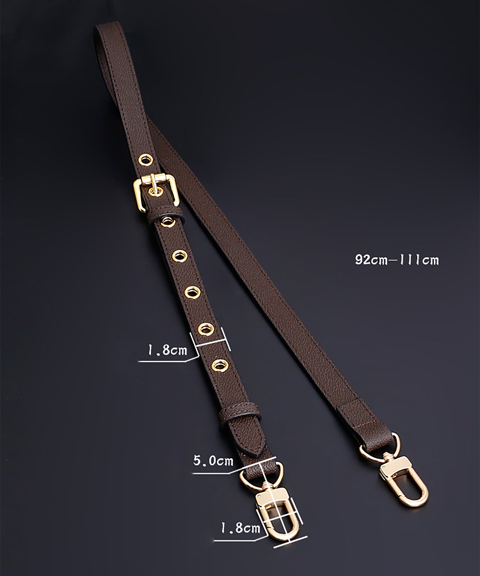 The adjustable leather strap for the bag, 1.8 cm wide crossbody replacement strap,  shoulder bag strap